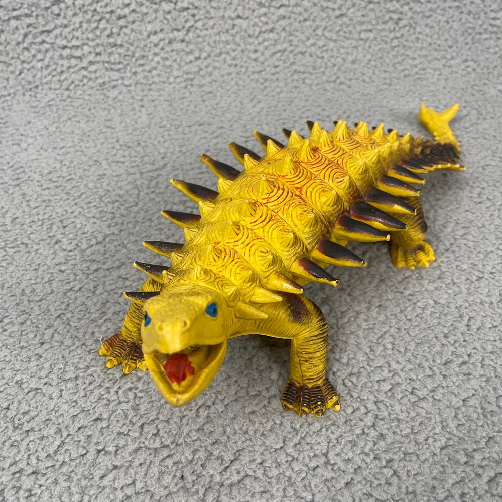 Vintage 1986 DOR‎ MEI Dinosaur Figure Massive Ankylosaurus Vinyl Chinasaur Toy